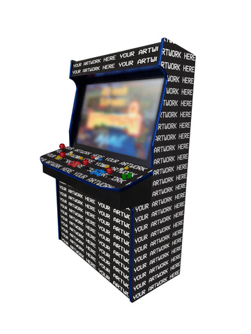 Custom Artwork - 4 Player 43 Inch Upright Arcade Cabinet - BitCade UK