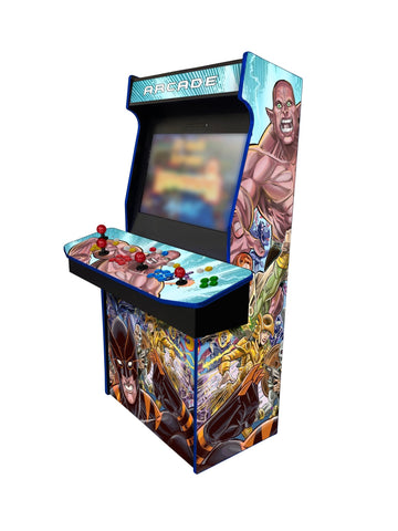 Superheroes 4 Player 32 Inch Upright Arcade Cabinet - BitCade UK