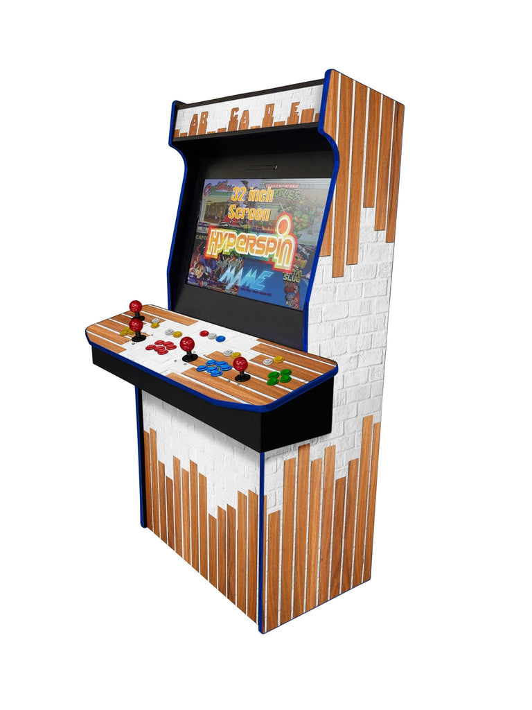 Woodwork - 4 Player 32 Inch Upright Arcade Cabinet - BitCade UK